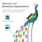 Glitzhome® 32" Metal Standing Peacock Garden Statue with Stakes